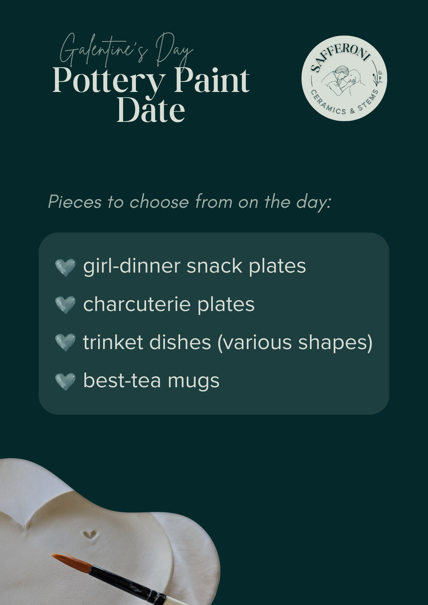 Galentine's Day Pottery Paint Date